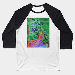 Tempera Sketch - Farmhouse Wall with a Vase. 2014 Baseball T-Shirt